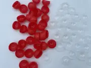 Empty Clear-Red Colored Round Capsules 1.1 inch Bulk Blue Half Capsule