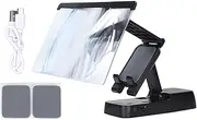 Nutriess Foldable Screen Magnifier with Speaker High Definition Acrylic Lens Phone Stand for Movies Gaming Travel