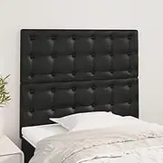 Bed Headboard Set of 2, Beds Head Frame Headboards 2 pcs Black 100 cm Faux Leather