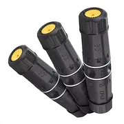 Cable Matters 3-Pack 10Gbps Cat6A Shielded IP68 Waterproof RJ45 Coupler (Waterproof Ethernet Connector for Outdoor) in Black, 180122X3