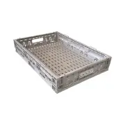 5 x 17L Folding Flat Collapsible Plastic Storage Containers Crate Bin Crates Box