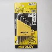MITOLOY HBS800S Stubby Ball Point Hex Key Wrench Set 8pcs Metric Made in Japan