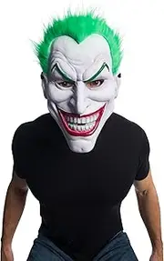 Rubie's Mens Joker Clown Costume Mask, As Shown, One Size US, As Shown, One Size