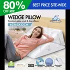 STARRY EUCALYPT Wedge Pillow Cool Gel Memory Foam Back Leg Elevation Bed