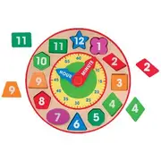 Melissa & Doug Wooden Shape Sorting Clock