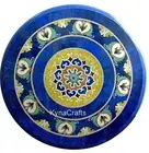 Antique Design Inlay Work Coffee Table Top Round Marble Dining Table for Hotel