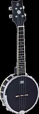 Ortega Guitars OUBJ100-SBK Raven Series Ukulele-Banjo 4-string Concert Scale ...