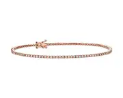 1.0 ct. tw. Classic Four-Prong Natural Diamond Tennis Bracelet in 10K Rose Gold