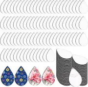 200 Pcs Sublimation Earring Teardrop Blanks Bulk Double-Sided MDF Wood Blank DIY