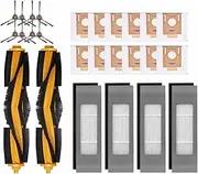 Compatible with ECOVACS Deebot T9 AIVI T8 AIVI N8 Pro Spare Parts Robot Vacuum Cleaner Mop Cloth Side Main Brush Dust Bag Filter Accessories (Color : 8PCS)