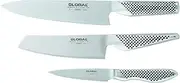 [Global] 3 Piece Set with Chef's, Vegetable and Paring Knife, 1 Pack Stainless Steel
