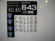 Barricade Police Mustang Decals (Movie Car) Custom 1:10 Scale for RC Cars