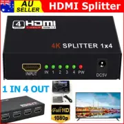 HDMI Splitter Amplifier 1X4 Way Out Duplicator Full HD 1080p 3D V1.4 Foxtel DVD