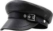 [LIFKOME] Elegant Beret Chauffeur Hat Greek Fisherman Hat Sailing Accessories for Adults Black