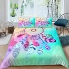 Catcher Feather Bedding Set Twin Size Kids Girls Boys Teens Bohemian Mandala