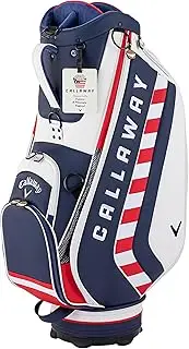 Callaway CRT SPL-I WHT/NVY/RED SS 24 Caddy Bag, Fits 9.5 Inches, 47 Inches, 11.7 lbs (5.3 kg), 6 Divids, White/Navy/Red Men's