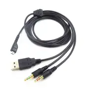 2m/6.5ft USB OFC Audio Cable Cord For SteelSeries Arctis 3/5/7/Pro Headphone