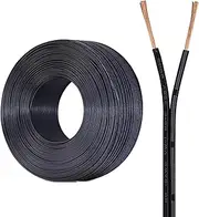 20AWG 2-core Parallel Cable 300V 10-200FT Flame Retardant Tensile Copper Core Conductor Anti-Freeze Waterproof Sunscreen Vehicle Equipment Hookup Wire(15FT(5M))