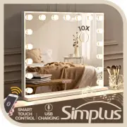 Simplus Bluetooth LED Hollywood Mirror Makeup Vanity Mirrors with Lights 70X57CM