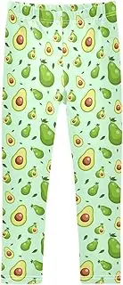 [Joisal] Avocado Green Legging for Girls, Flexible for Athletic Leggings for Girls, 4-10T