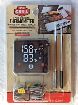 Expert Grill ABS 2-Probe Digital Bluetooth USB-Charging Grill Thermometer