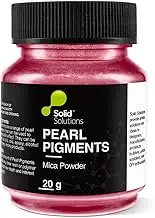 Mica Powder for Epoxy Resin, Pearlescent Natural Metallic Pigment Powder for Lip Gloss, Nails, Slime, Bath Bombs Soap, Making Polymer Clay | Colour - Raspberry Rush