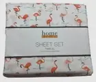 Home Design White Printed Microfiber 3-Pc. Sheet Set Size Twin XL