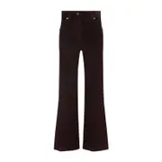 [Brunello Cucinelli] Brunello Cucinelli-Dark Red Corduroy Cotton Pants-Donna 42 IT