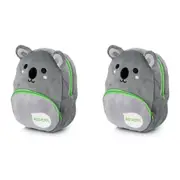 2x Adoramals 30cm Koala Backpack Kids/Toddler Travel School Animal Plush Bag