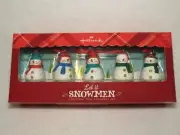 Let It Snowmen Hallmark Christmas Tree Ornament Set - NIB