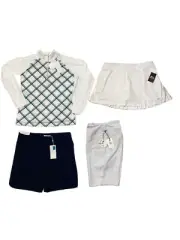 RTL $225 SLAZENGER TAIL NAVY GREEN WHITE GOLF 1/4 ZIP TOP / SKORT SHORTS SX XL