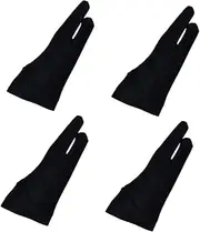 Nylon Fabric 2 Finger Artist Gloves for Drawing Anti-Sweat and Anti-Grime Enhance Your Painting Experience