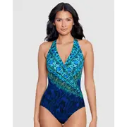 Miraclesuit Swim Alhambra Wrapsody Crossover One Piece Shaping Swimsuit