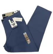 Mens Dockers Ultimate Chino Slim Lightweight Pants 34X29 Blue Linen Blend