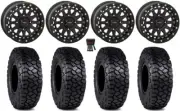 System 3 SB-6 15" Wheels Black (4+3) 30" Intersect Tires Commander Maverick