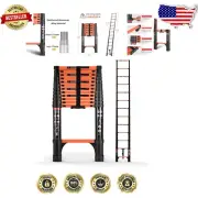 Multi-Purpose 12.5FT Telescoping Ladder – Compact, Portable, Anti-Slip Design