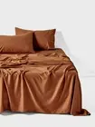 Linen House Surf Wash Sheet Set (Rust) - King Single