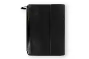 Filofax A4 Nappa Leather Zipped Folio w Ruled Notepad Personal Organiser BLK