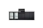 Crossray TCE22HT Extreme Electric BBQ Outdoor Kitchen w Dbl Fridge V5 White