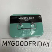 Small Lock Box Metal Cash Box Mini Safe Lock Box Money Bank Metal Coin