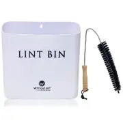 2pc Set Lint Magnetic BIN & Brush for Laundry Room Lint Bin Storage and Organize