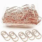 120 PCS Gold Heart Shaped Paper Clips 0.78inch Small Paper Clips Cute Mini Paperclips Invitations Paperclips Decorative Paper Clips for Office School Home Desk Organizers (Rose Gold)