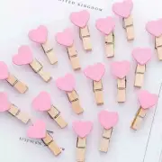 Photo Paper Clip Mini Wooden Wedding Decor Clip Crafts Pegs 7Y6T Hea Love K9R6