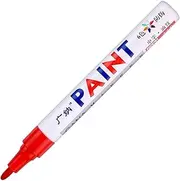 Waterproof Tire Paint Pen,Waterproof Permanent Paint Marker Pen for Car Tyre Tire Tread Rubber Metal Pen,Waterproof Non-Fading Tire Paint Pen for Car Motorcycle Bike (Red)