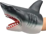 Geminismart Shark Hand Puppet Dolphin Hand Puppet Kids Soft Rubber Realistic White Shark Role Play Toy (Shark)