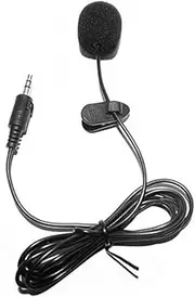 External Clip-on Lapel Microphone 3.5mm Jack for Phone Hands Wired Condenser Mic for Teaching Speeching Black