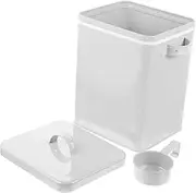 PRETYZOOM Refillable Dry Food Canister Farmhouse Style Pet Food Storage Container Resistant Kitchen Organization Bin for Dog Food Rice and More Sturdy Handle Included