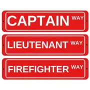 Fire Department Metal 6" by 24" Novelty Street Signs
