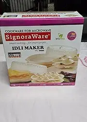 Generic Microwave Idli Maker - Cooker, Round, White, Silicone