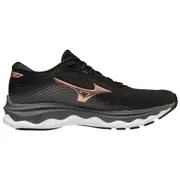 Mizuno - Womens Wave Sky 5 Neutral Cushioned Running Shoes (Black/Rose Copper)